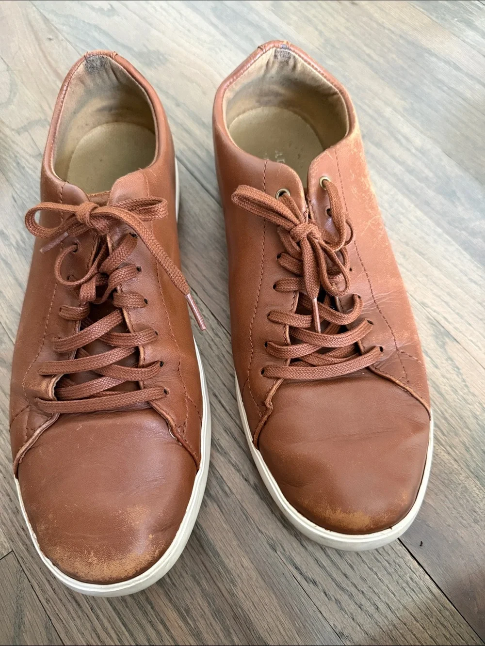 Cole Haan Men's Tan Leather Lace-Up Sneakers